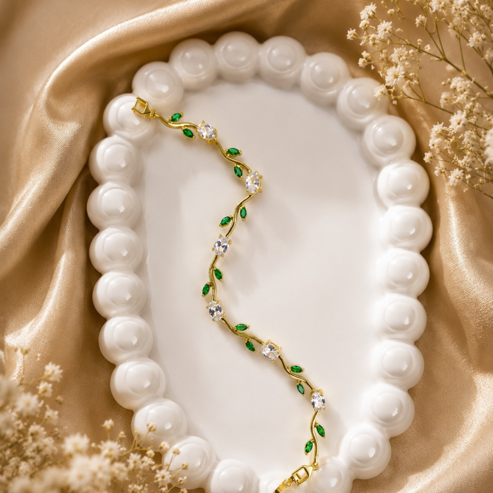 Tulip Bracelet(White/Green)