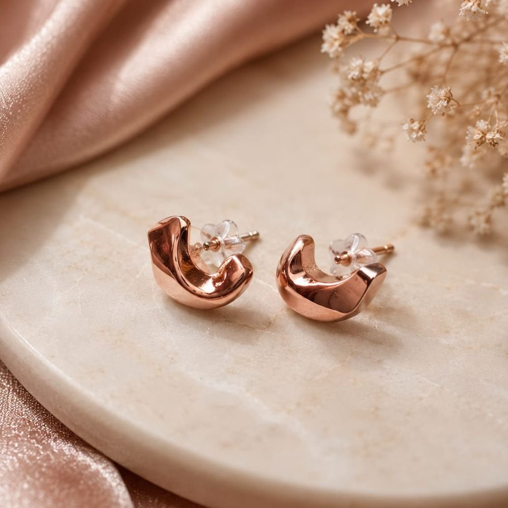 Rose Gold Mini Hoop Earrings