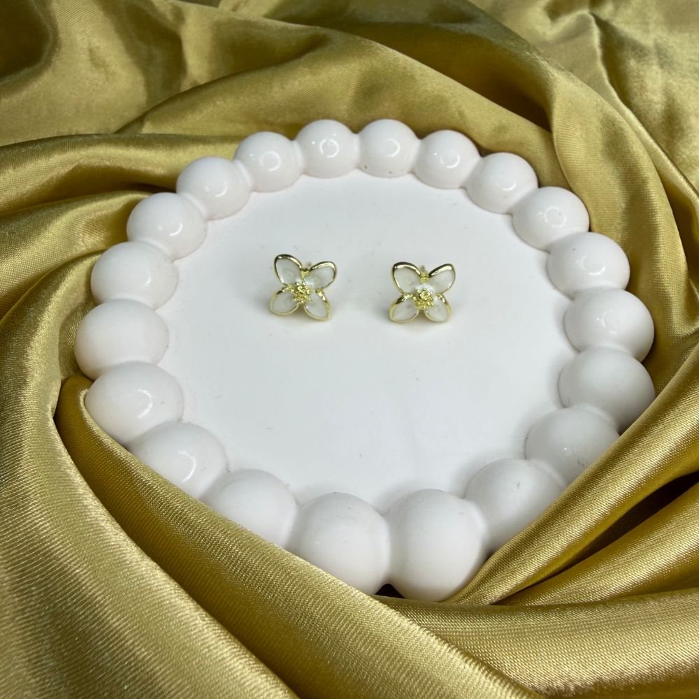 Dual Tone Minimal Stud Earrings