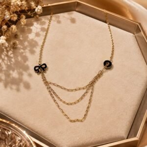 Coquette Bow Layered Necklace