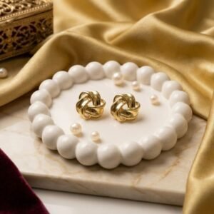 Sculpted Knot Stud Earrings