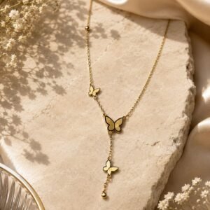 Triple Butterfly Necklace