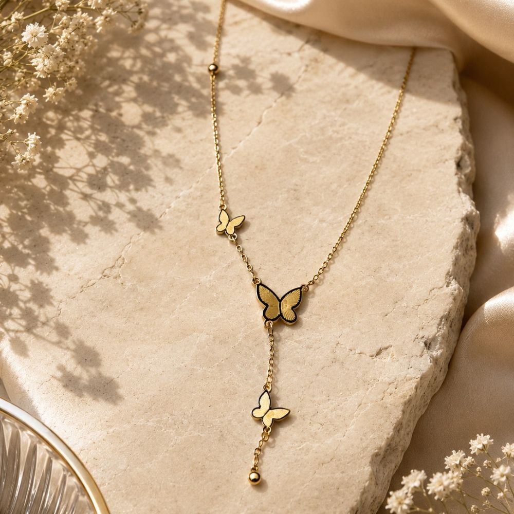 Triple Butterfly Necklace