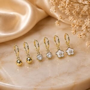 Crystal Spark Earring Set (Combo)