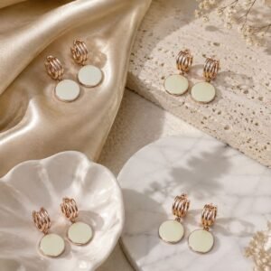 Marble Statement Drop Earrings
