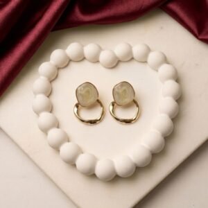 Marble Hoop Earrings