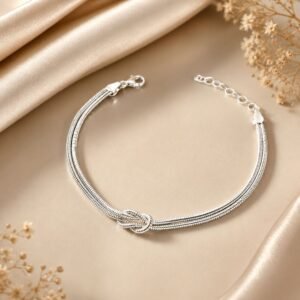 Eternal Knot Rakhi Silver