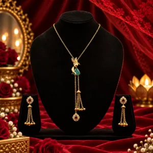 Mayura (peacock) gold necklace