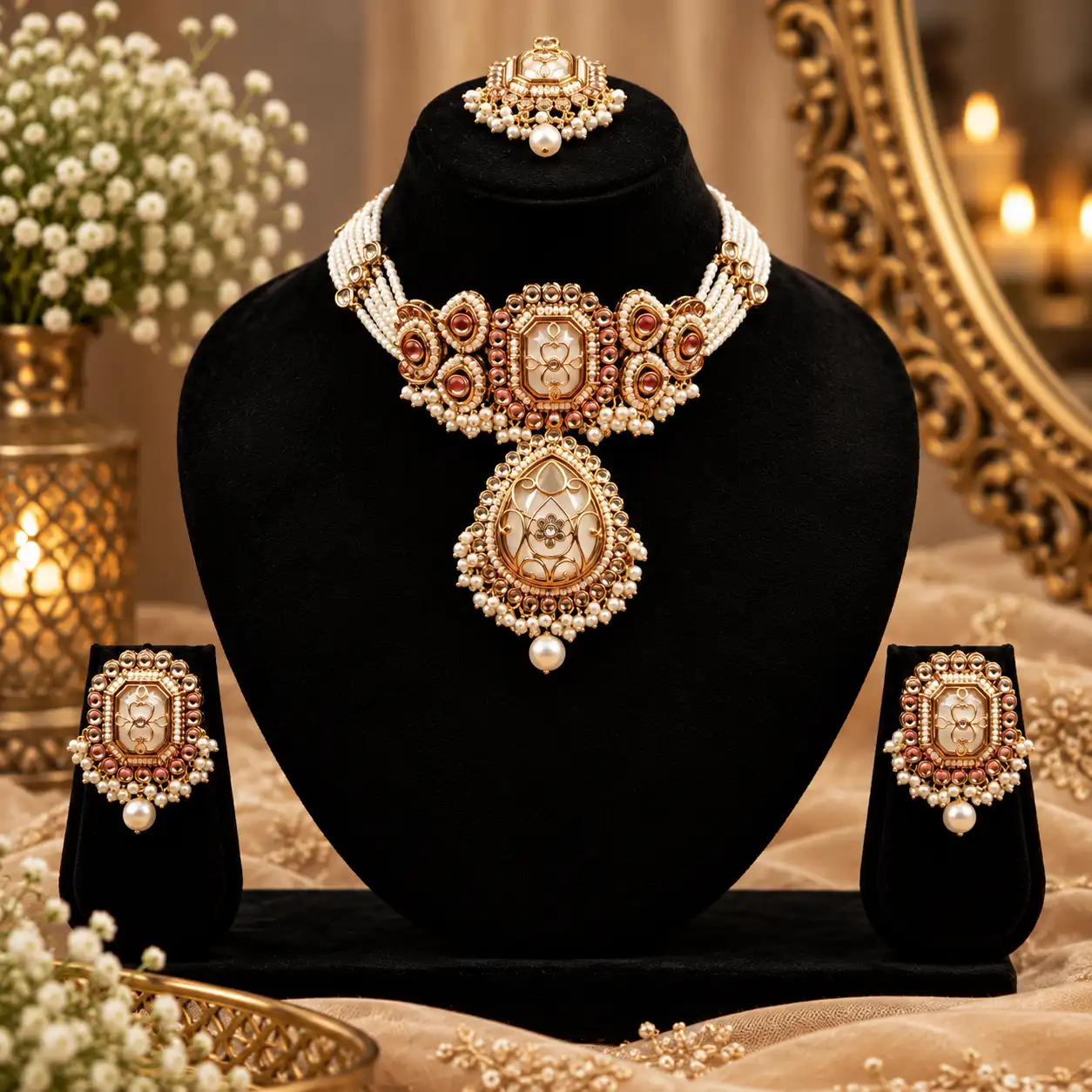 Meher Pearl choker set