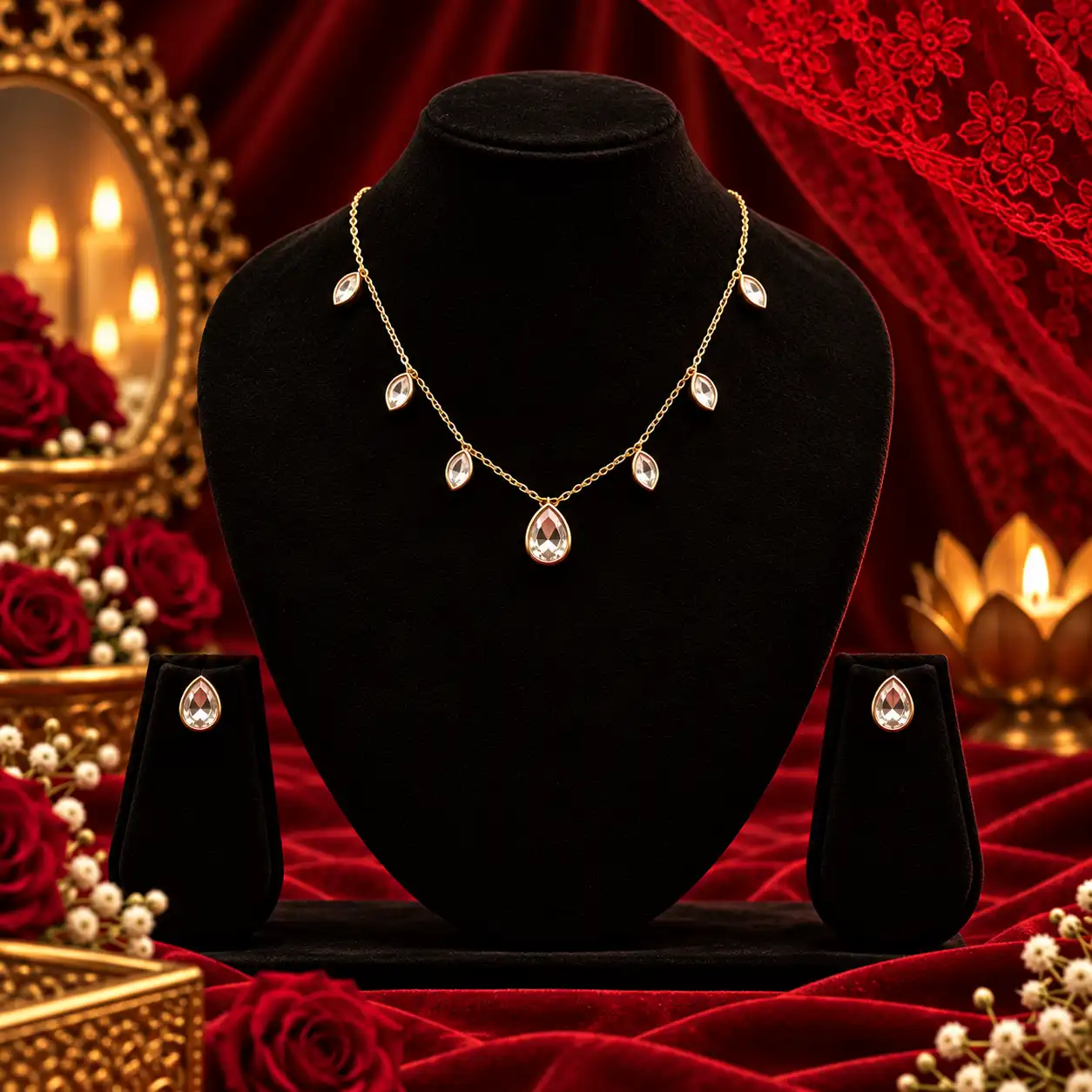 Crystal drop necklace