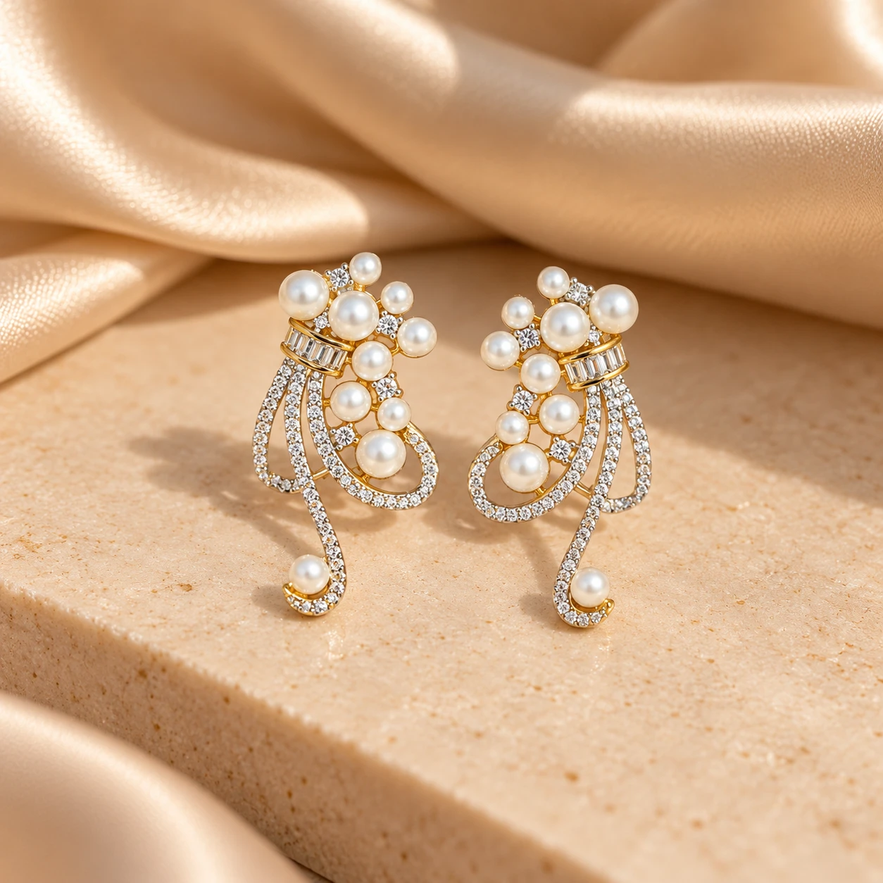 Pearl Cascade Earring