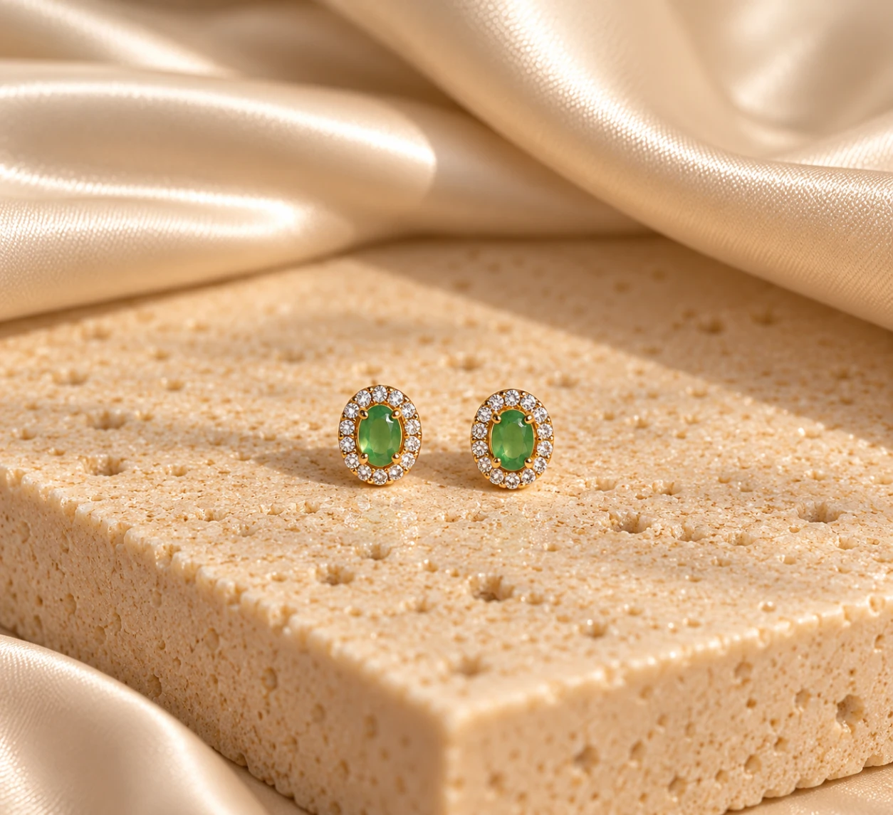 Emerald studs(mint)