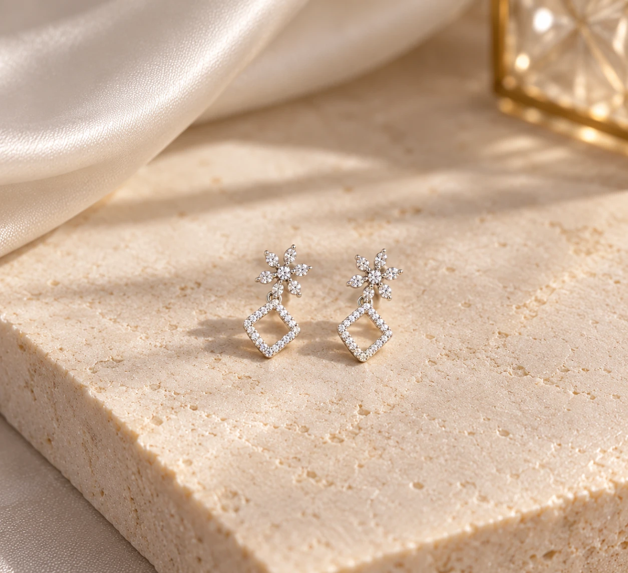 Floral bloom earrings